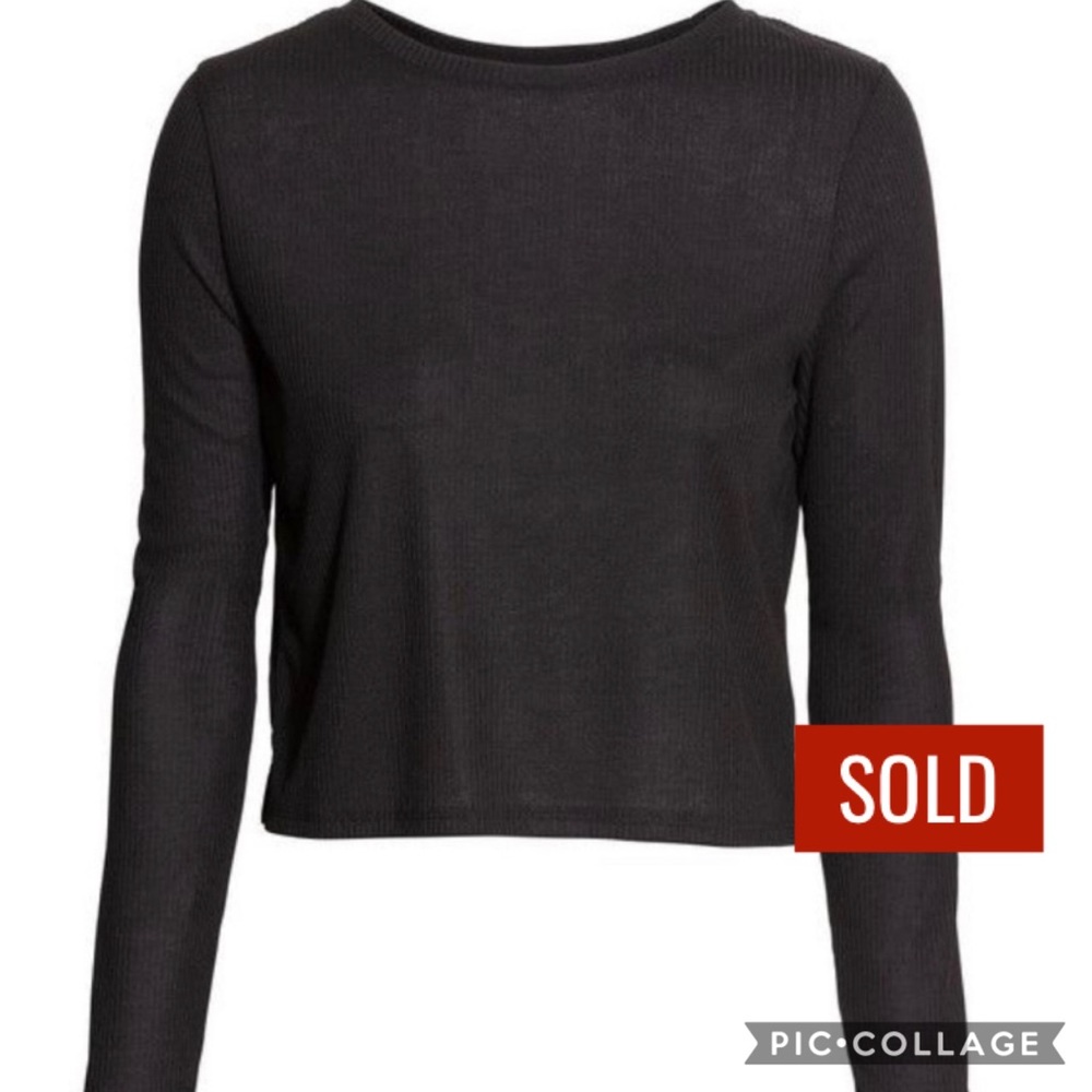 ❗️Sold❗️H&M Ribbed Long Sleeve Crop Top